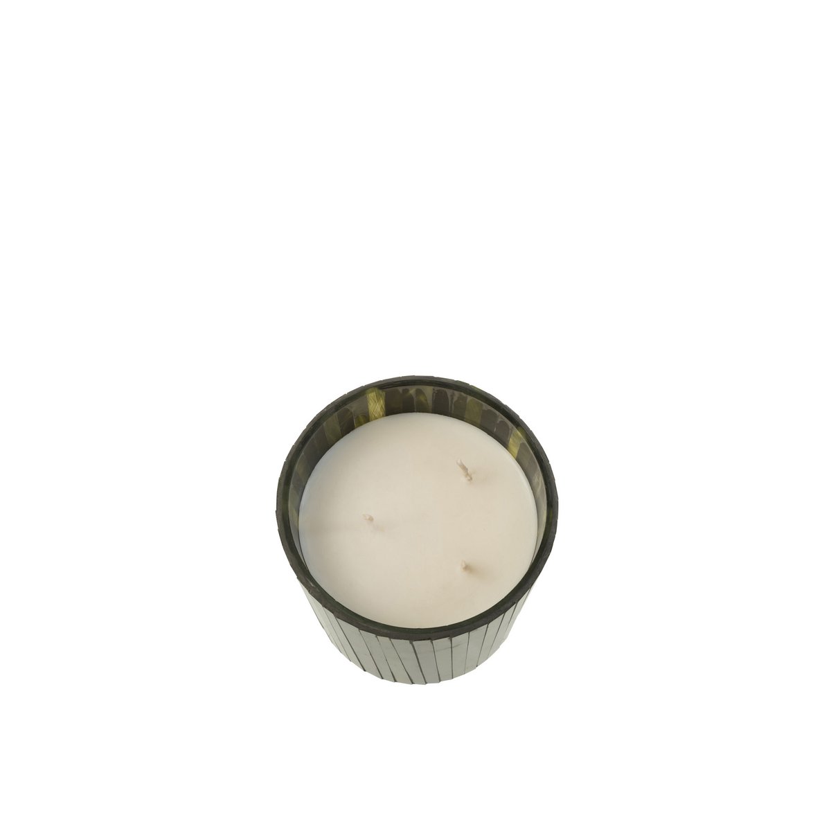 J-Line geurkaars Noa - Herbal Serenity - glas - groen - small - 35U