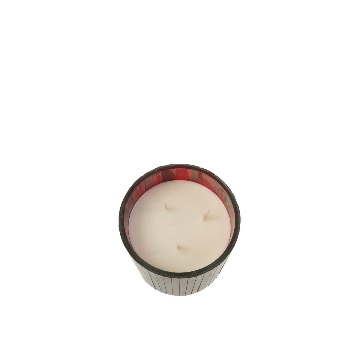 J-Line geurkaars Noa - Ruby Red - glas - rood - small - 35U